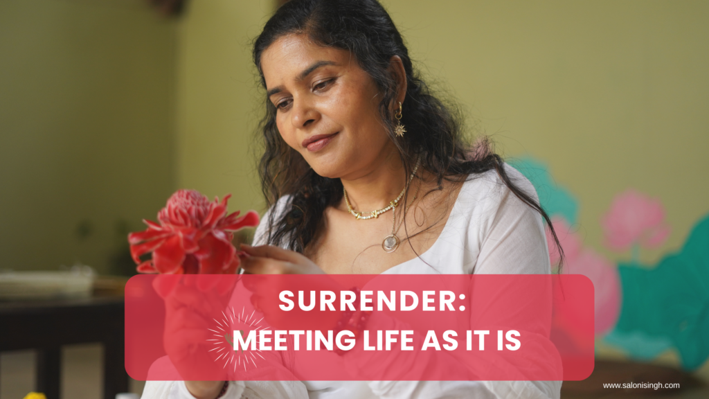 Surrender and grace shows up in challenging times. A tough experience in life taught me surrender.